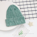 corduroy thick warm knitted hat